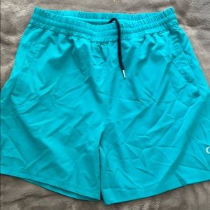 Men’s teal workout shorts